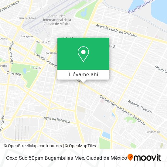 Mapa de Oxxo Suc 50pim Bugambilias Mex