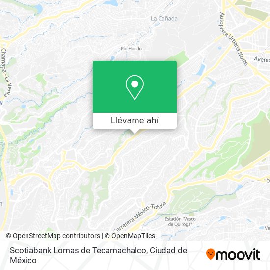 Mapa de Scotiabank Lomas de Tecamachalco