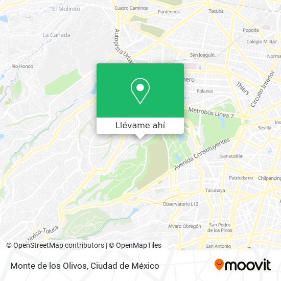 Mapa de Monte de los Olivos