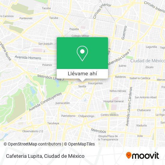 Mapa de Cafeteria Lupita