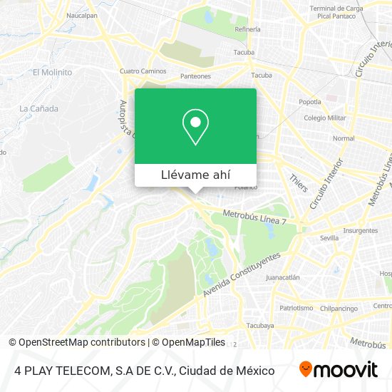 Mapa de 4 PLAY TELECOM, S.A DE C.V.