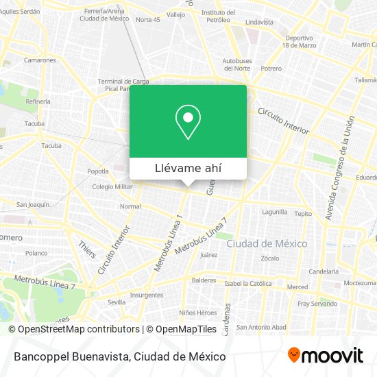 Mapa de Bancoppel Buenavista