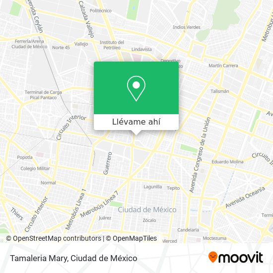 Mapa de Tamaleria Mary