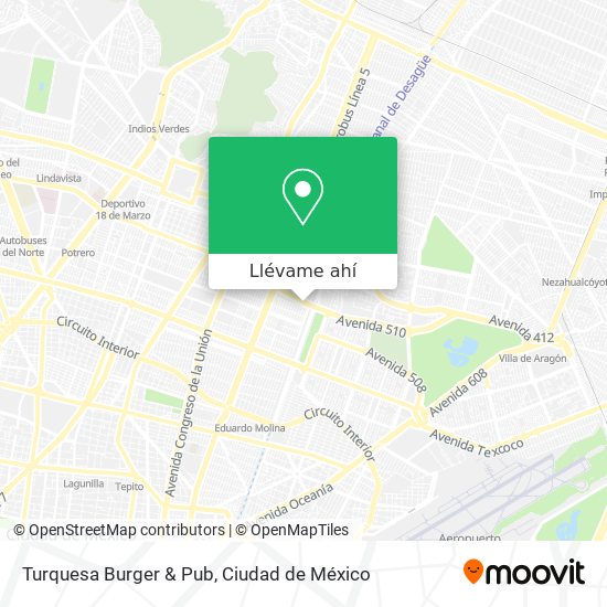 Mapa de Turquesa Burger & Pub