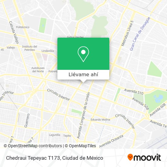 Mapa de Chedraui Tepeyac T173