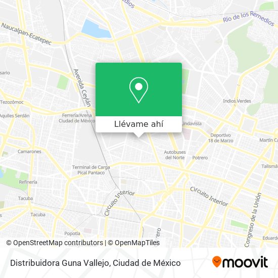 Mapa de Distribuidora Guna Vallejo