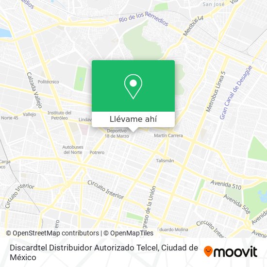 Mapa de Discardtel Distribuidor Autorizado Telcel