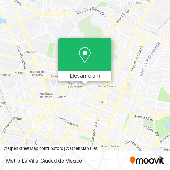 Mapa de Metro La Villa