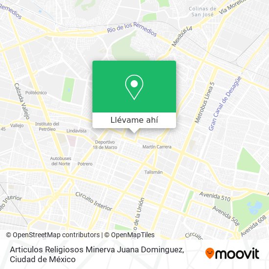 Mapa de Articulos Religiosos Minerva Juana Dominguez