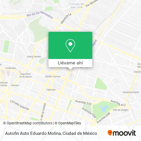 Mapa de Autofin Auto Eduardo Molina