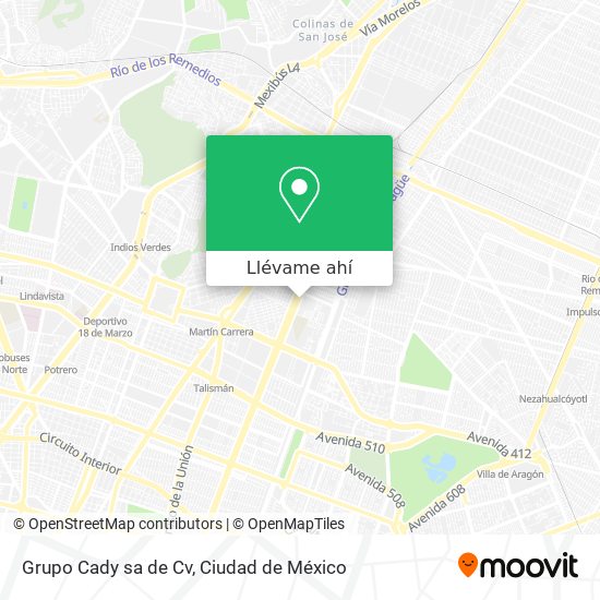 Mapa de Grupo Cady sa de Cv