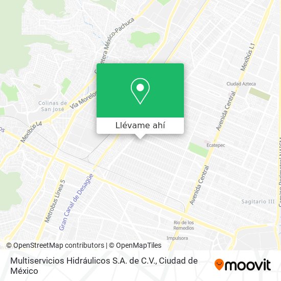 Mapa de Multiservicios Hidráulicos S.A. de C.V.