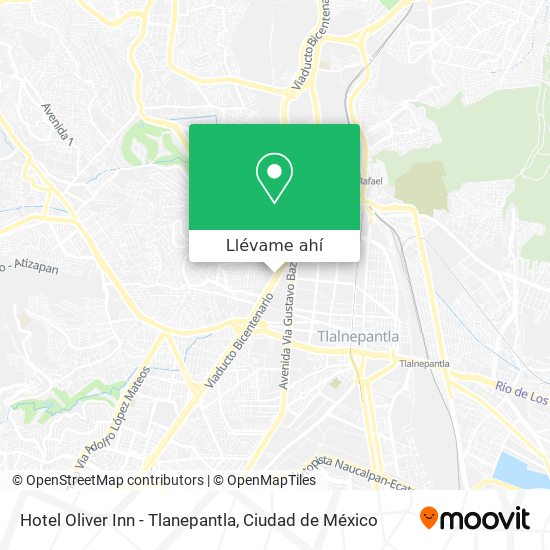 Mapa de Hotel Oliver Inn - Tlanepantla