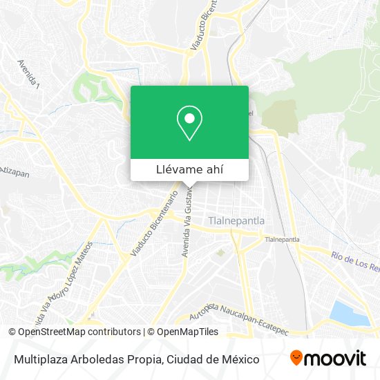 Mapa de Multiplaza Arboledas Propia