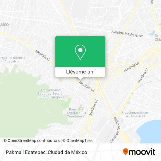 Mapa de Pakmail Ecatepec