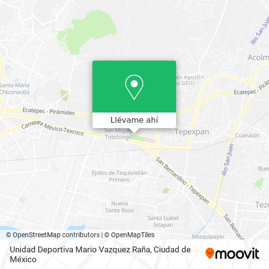 Mapa de Unidad Deportiva Mario Vazquez Raña