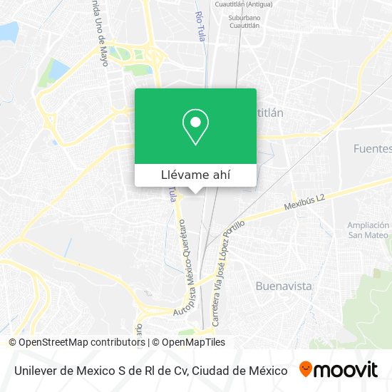 Mapa de Unilever de Mexico S de Rl de Cv