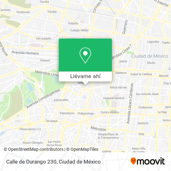 Mapa de Calle de Durango 230