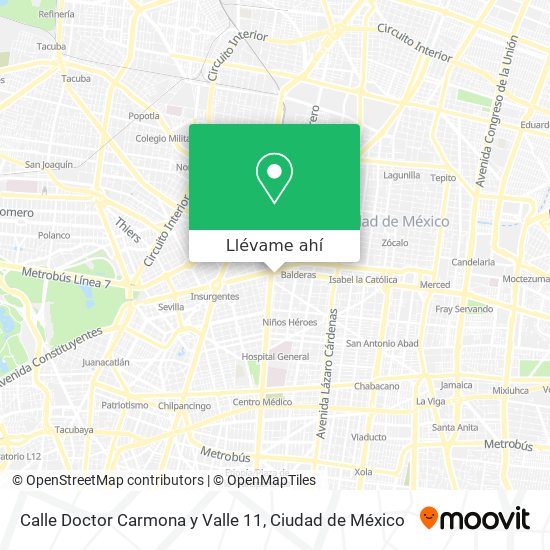 Mapa de Calle Doctor Carmona y Valle 11