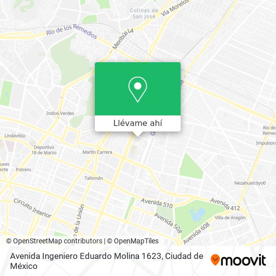 Mapa de Avenida Ingeniero Eduardo Molina 1623