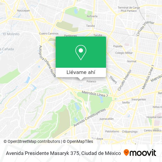 Mapa de Avenida Presidente Masaryk 375