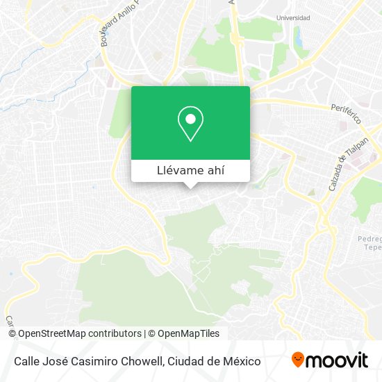 Mapa de Calle José Casimiro Chowell