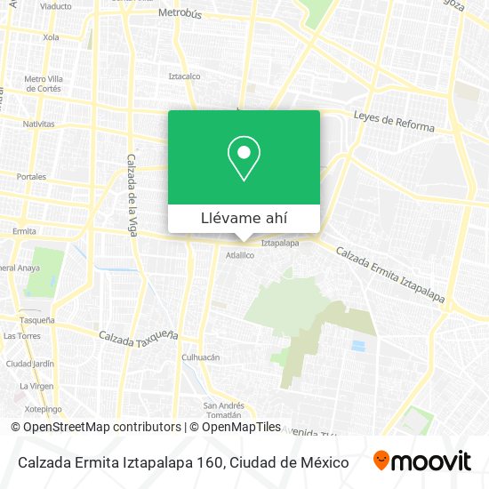 Mapa de Calzada Ermita Iztapalapa 160