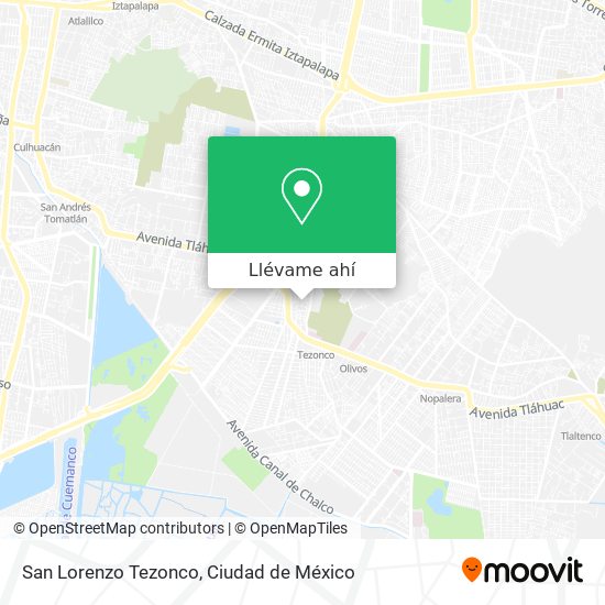 Mapa de San Lorenzo Tezonco