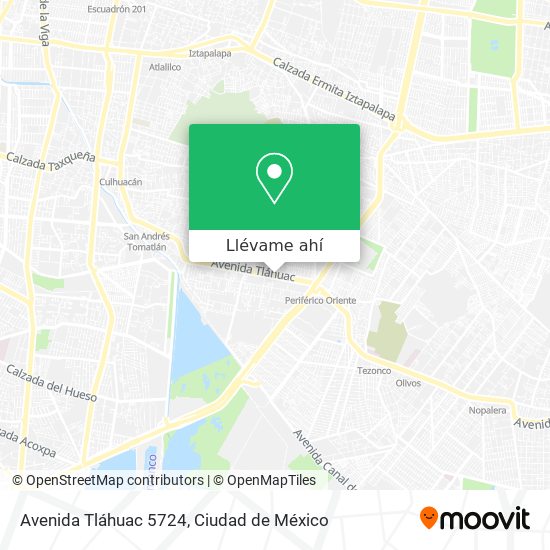 Mapa de Avenida Tláhuac 5724