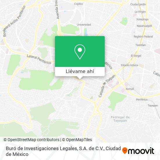 Mapa de Buró de Investigaciones Legales, S.A. de C.V.