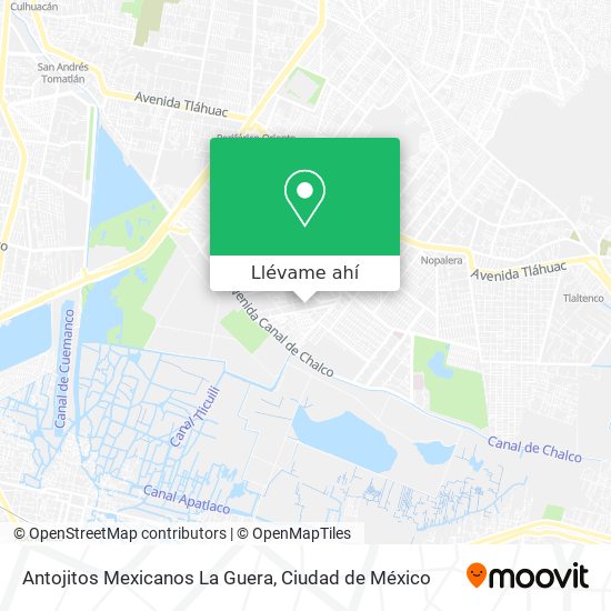 Mapa de Antojitos Mexicanos La Guera