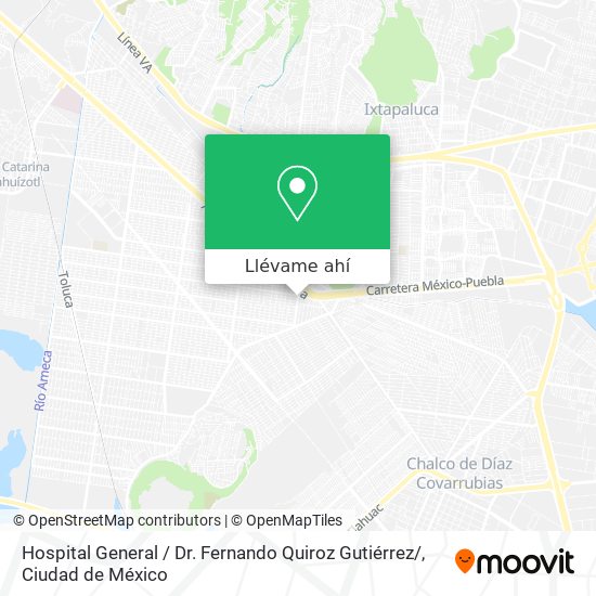 Mapa de Hospital General / Dr. Fernando Quiroz Gutiérrez/