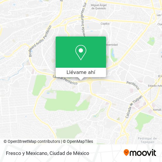 Mapa de Fresco y Mexicano