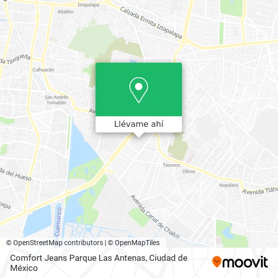 Mapa de Comfort Jeans Parque Las Antenas