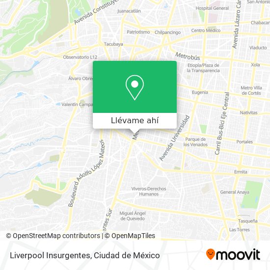 Mapa de Liverpool Insurgentes