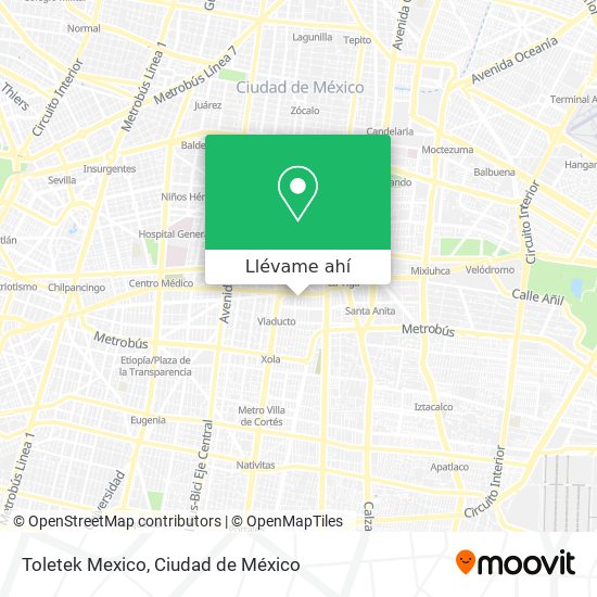 Mapa de Toletek Mexico