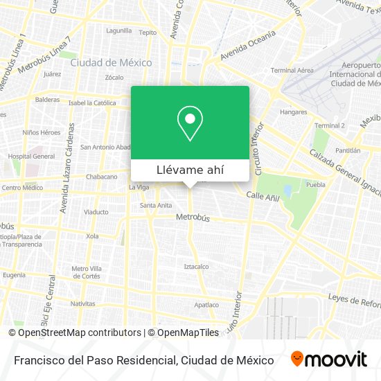 Mapa de Francisco del Paso Residencial