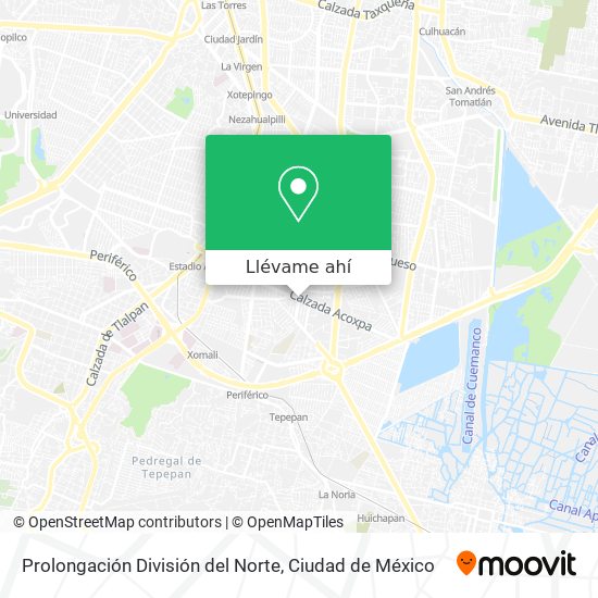 Cómo llegar a Prolongación División del Norte en Coyoacán en Autobús, Tren  o Metro?