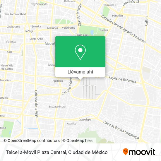 Mapa de Telcel a-Movil Plaza Central