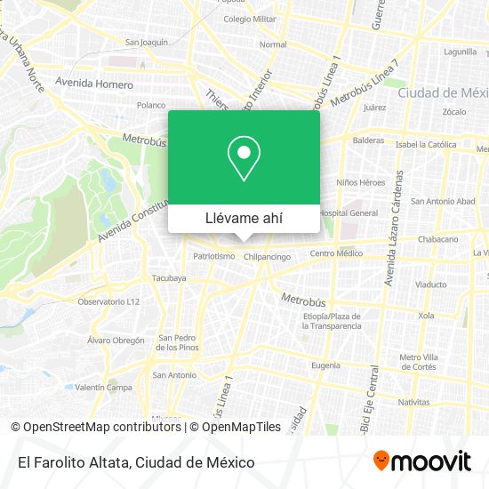 Mapa de El Farolito Altata