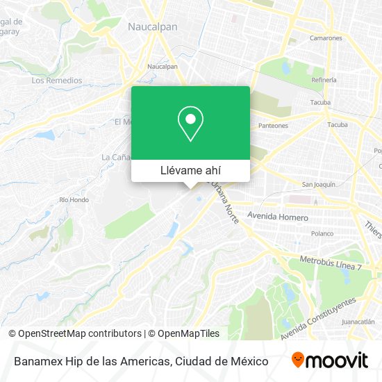Mapa de Banamex Hip de las Americas