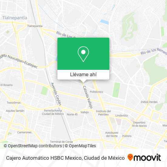 Mapa de Cajero Automático HSBC Mexico