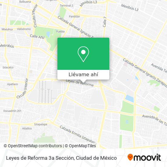 Cómo llegar a Leyes de Reforma 3a Sección en Iztacalco en Autobús o Metro?