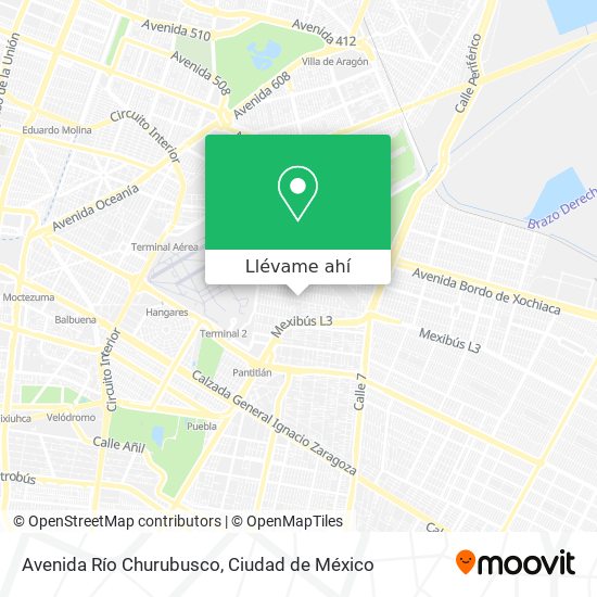 Mapa de Avenida Río Churubusco