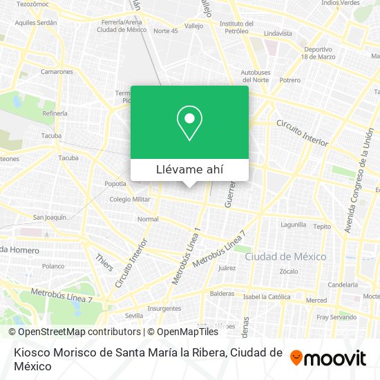 Mapa de Kiosco Morisco de Santa María la Ribera