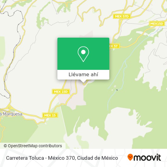 Mapa de Carretera Toluca - México 370