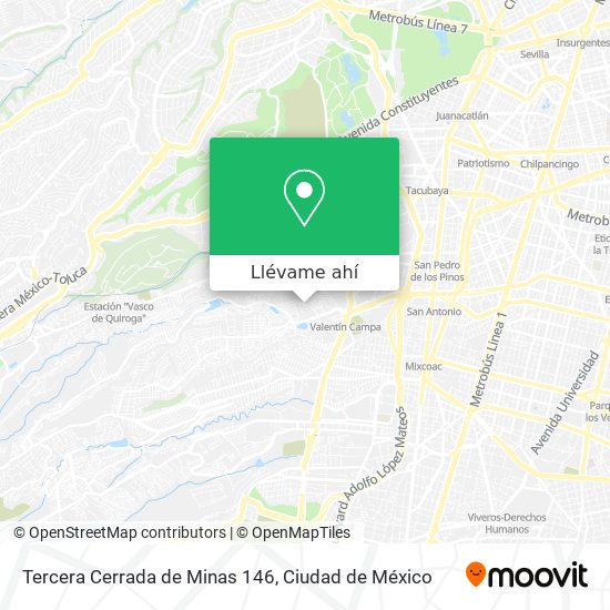 Mapa de Tercera Cerrada de Minas 146