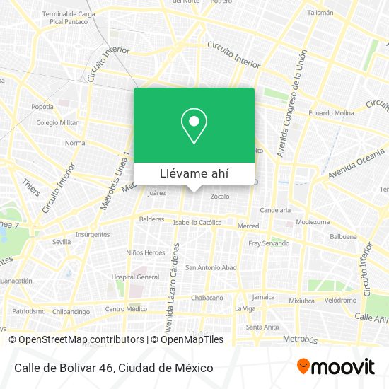 Mapa de Calle de Bolívar 46
