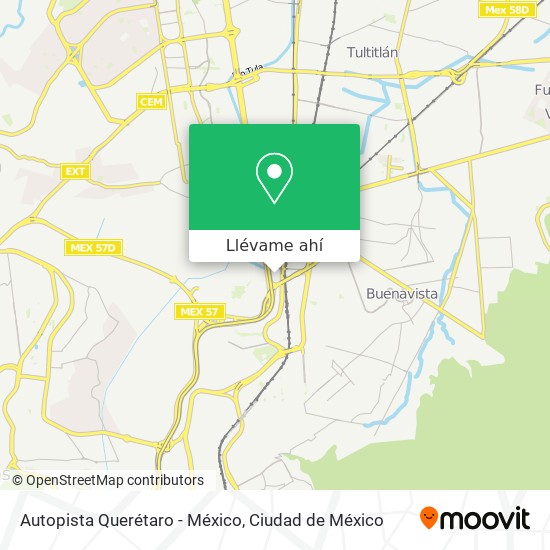Mapa de Autopista Querétaro - México