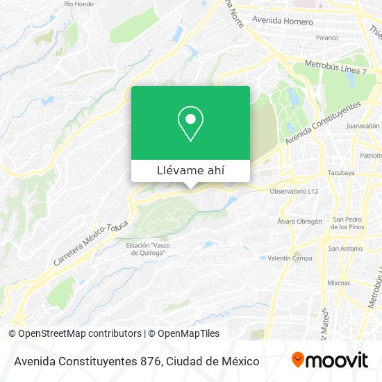 Cómo llegar a Avenida Constituyentes 876 en Naucalpan De Juárez en Autobús  o Metro?